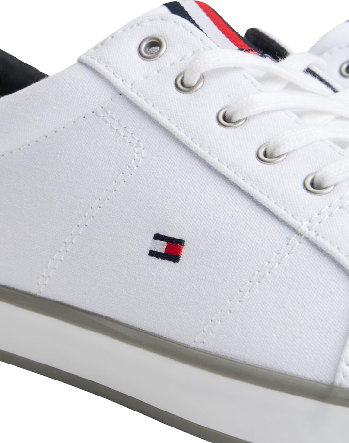 Tommy Hilfiger Herren Vulcanized Sneaker Schuhe, 39 EU Weiß