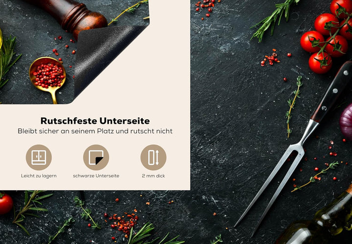 KitchenYeah© Herdabdeckplatte 75x52 cm Einteilig Herdabdeckung Abdeckplatte für Ceranfeld Abdeckung