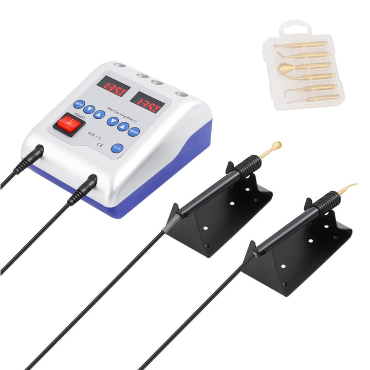 Waxing Maschine 50W, 2A Digital Elektrisch Waxer Maschine mit 6 Spitzen & 2 Stifthalter & 2 Stifte,