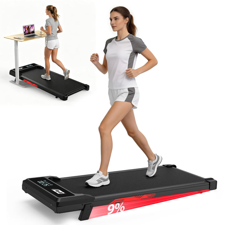 Laufband klappbar elektrisch mit 9% Steigung, leises Walking Pad mit 1-10 km/h, bürstenloser 3,0-PS-