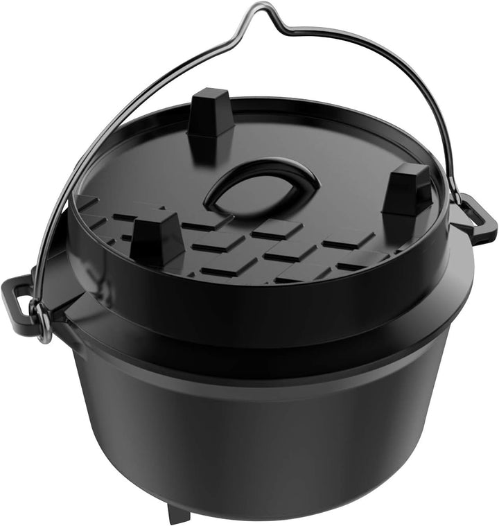 tepro Dutch Oven Grösse S aus Gusseisen mit extra hohem Rand, integriertem Henkel und verschliessbar
