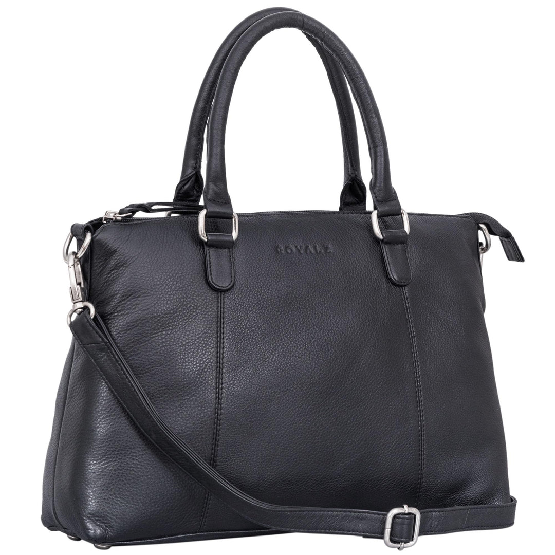 ROYALZ 'Payton' Elegante Lederhandtasche Damen Echtleder Klein Vintage Henkeltasche Ledertasche Frau