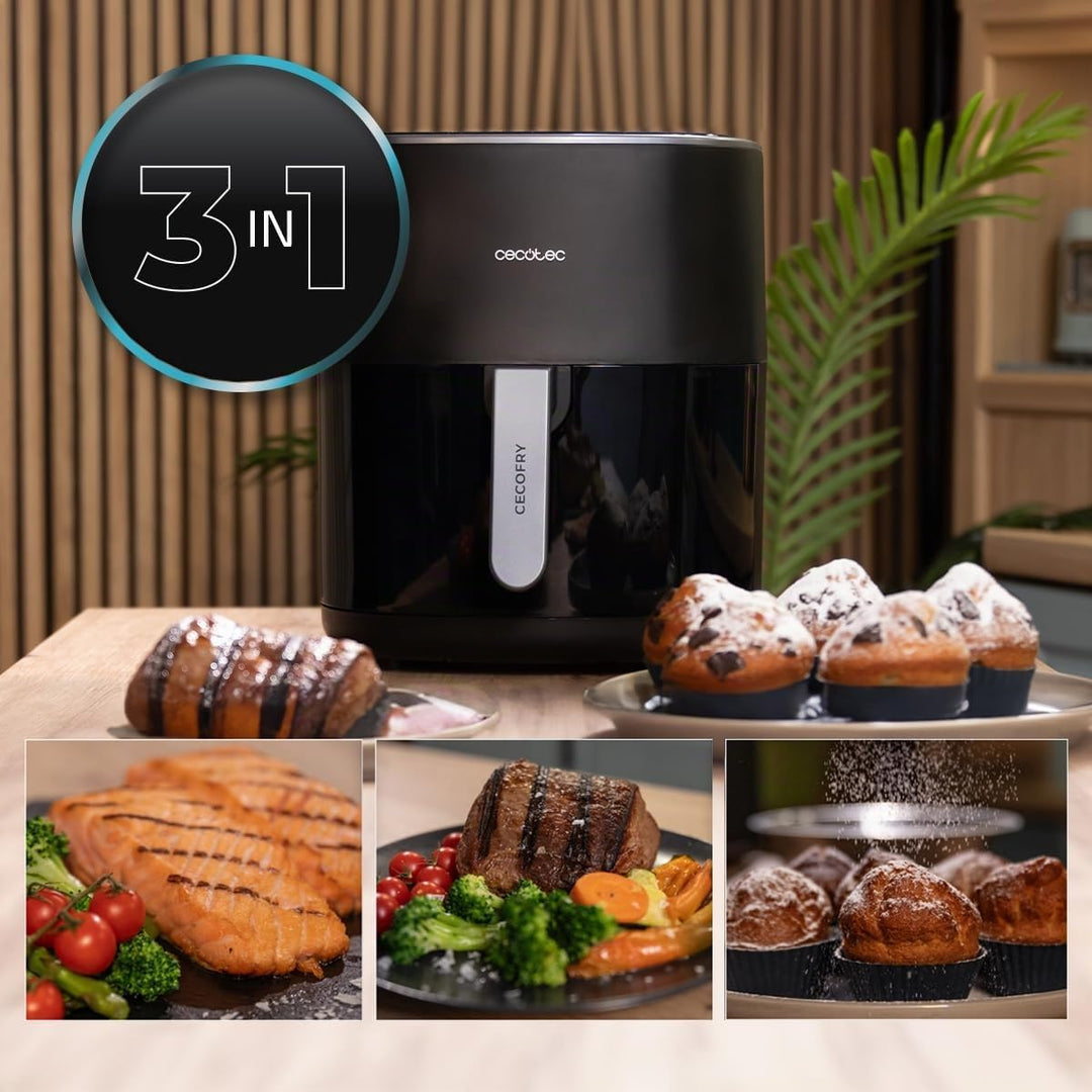 Cecotec Heissluftfritteuse Cecofry&Grill Duoheat 6500. 2200 W, 6,5 L, 40–200 °C, 3-in-1 Grill & Gril