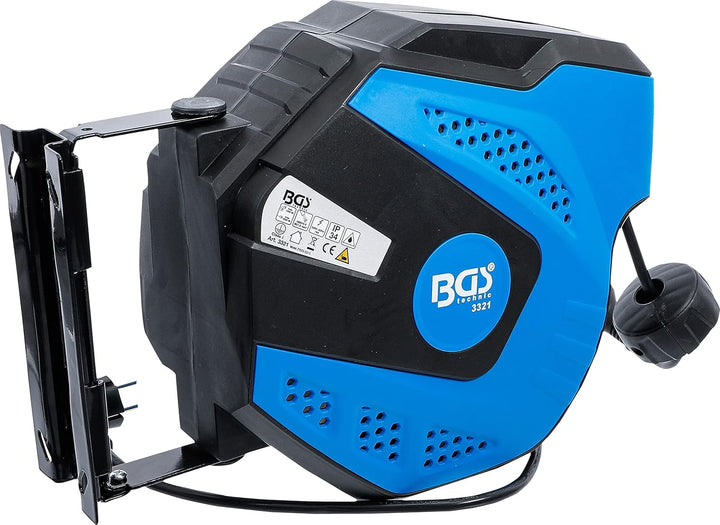 BGS 3321 | Automatische Kabeltrommel | 15 m + 1 m Zuleitung &amp; Güde 02882 Automatik Schlauchtrommel 1