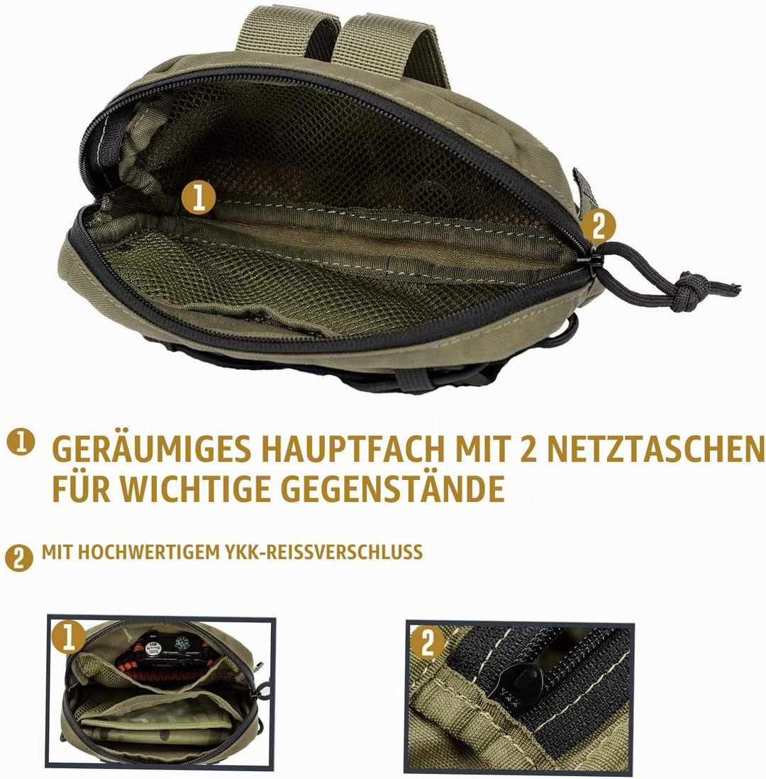 OneTigris EDC Futterbeutel für Hunde, Pouch Zusatztasche für Hunderucksack MOLLE Futterbeutel Hundet