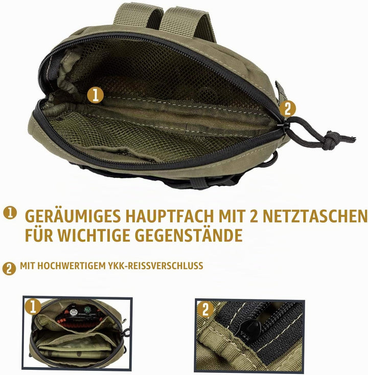 OneTigris EDC Futterbeutel für Hunde, Pouch Zusatztasche für Hunderucksack MOLLE Futterbeutel Hundet