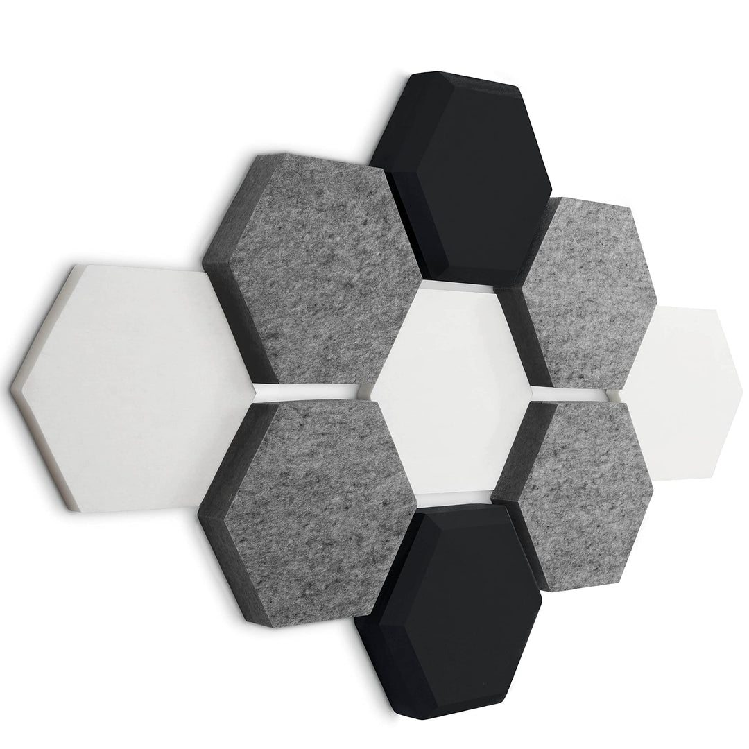 FENNEXT® Schallabsorber Wand Paneele [9 Stk.] für spürbar reduzierte Geräusche I Modernes Akustikbil