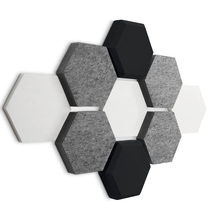 FENNEXT® Schallabsorber Wand Paneele [9 Stk.] für spürbar reduzierte Geräusche I Modernes Akustikbil