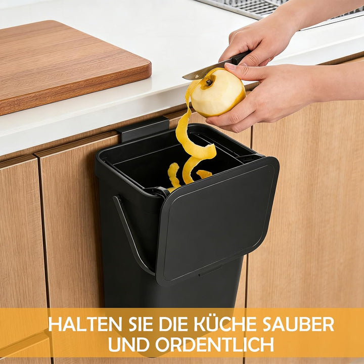 1 Stück Biomülleimer Küche Komposteimer zum Einhängen Bio Mülleimer 12L | mülleimer zum einhängen, k