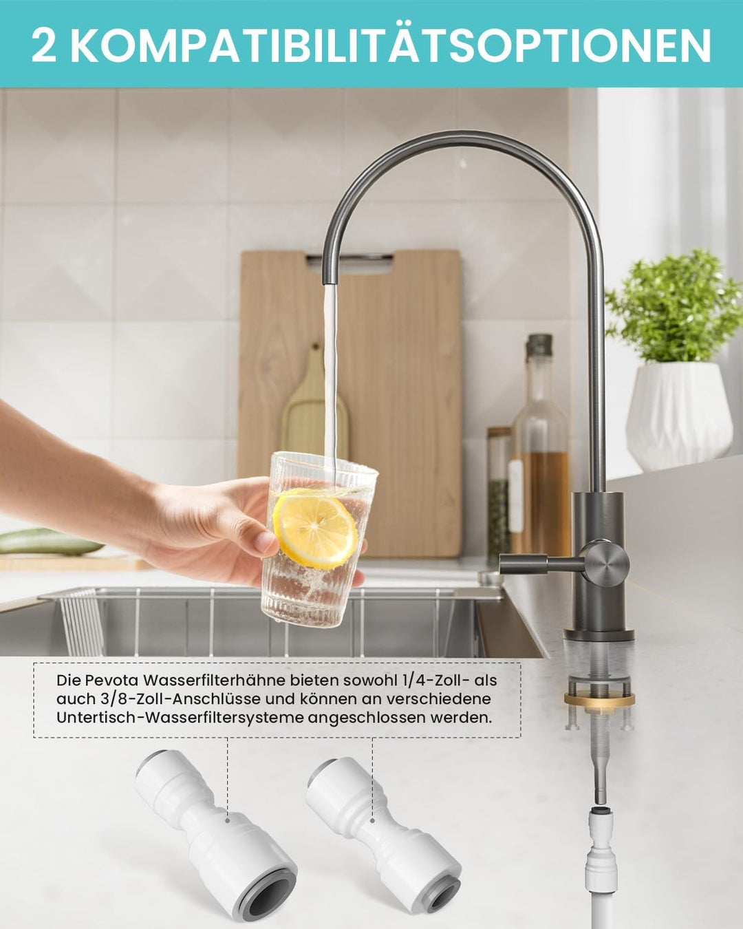 Trinkwasserhahn, Wasserhahn Küche Für Umkehrosmose Oder Wasserfiltersystem, Küchenarmatur Aus Edelst