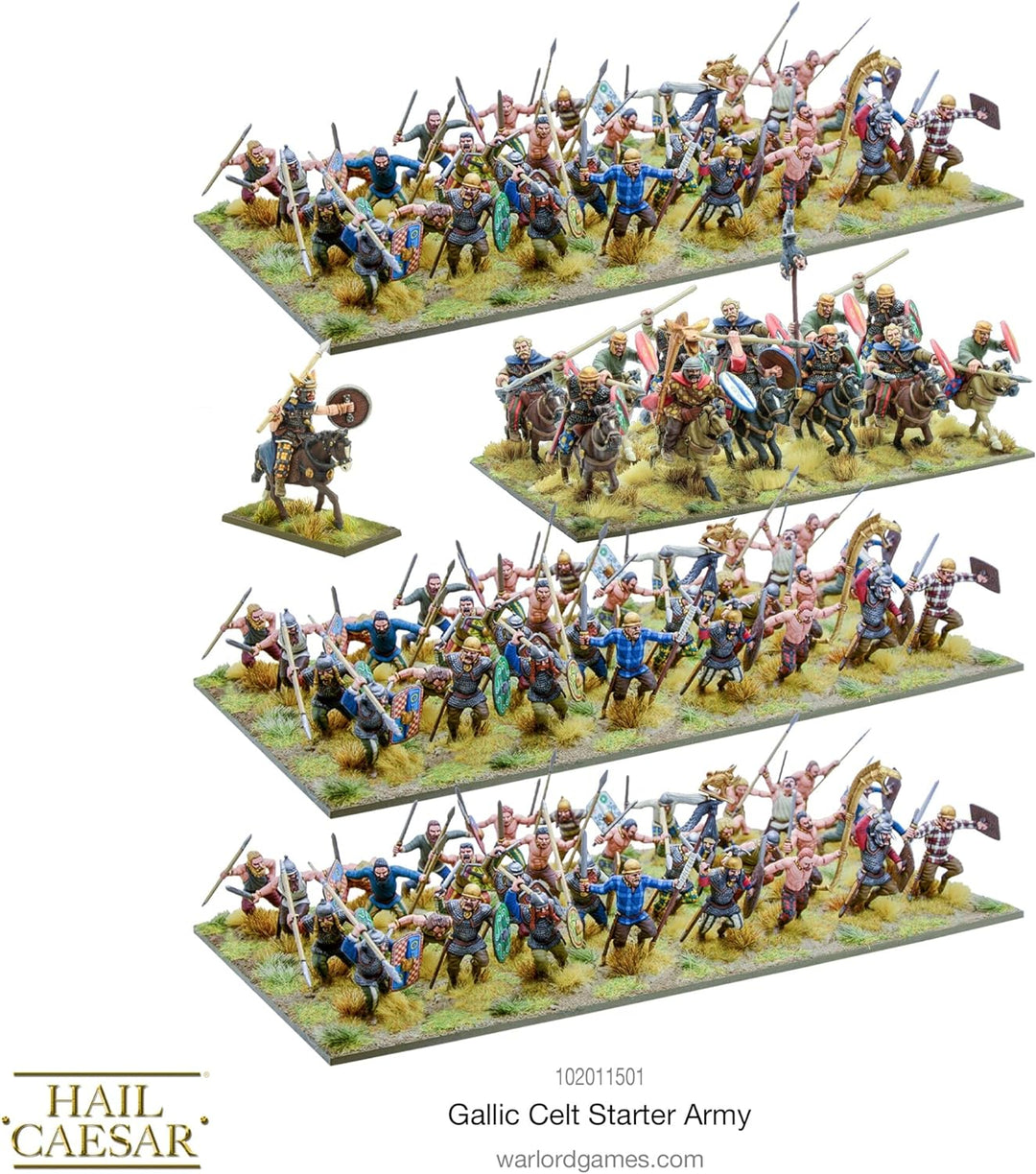 Warlord Games Gallic-Celt-Starter-Armee – 28 mm grosse Kunststoff-Miniaturen für Hagel Caesar, sehr