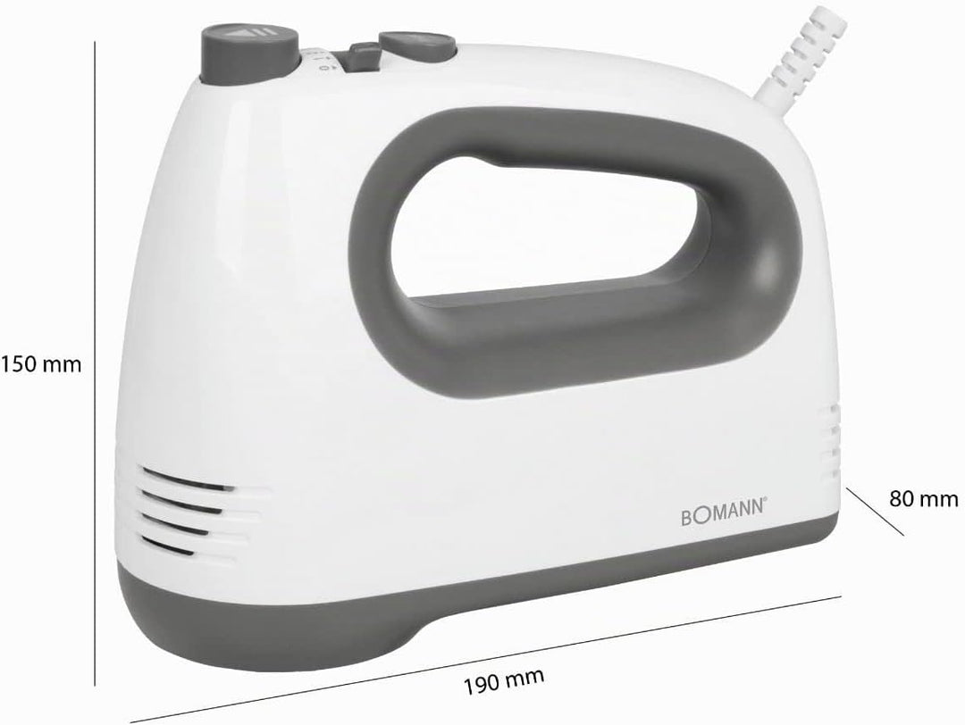Bomann® Mixer | kraftvoller 400 Watt-Motor | Handmixer | Turbostufe &amp; 5 Geschwindigkeitsstufen | Han