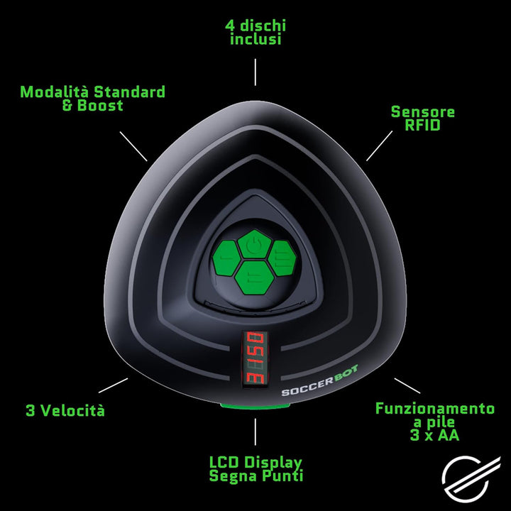 Soccer Bot Smart Ball, Roboter für den Innenbereich, Solo oder Multiplayer, ab 3 Jahren, MR100, Schw