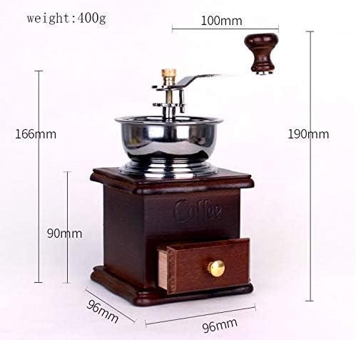Longbow Kaffeemühle manuell Retro-Stil Keramikmahlwerk für Kaffeebohnen Pfeffer und andere Gewürze