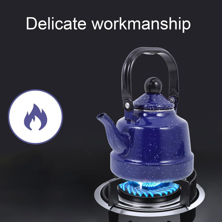 Housoutil Hotel Emaille Pfeifkessel Emaillierter Wasserkessel Metall Kaffeekanne Wasserkocher Teapot
