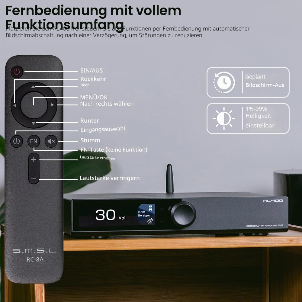 SMSL AL400 DAC Foto-Verstärker, Leistungsverstärker, CA43131 Dekodierungschip, 4-stufiger Tiefpass/5