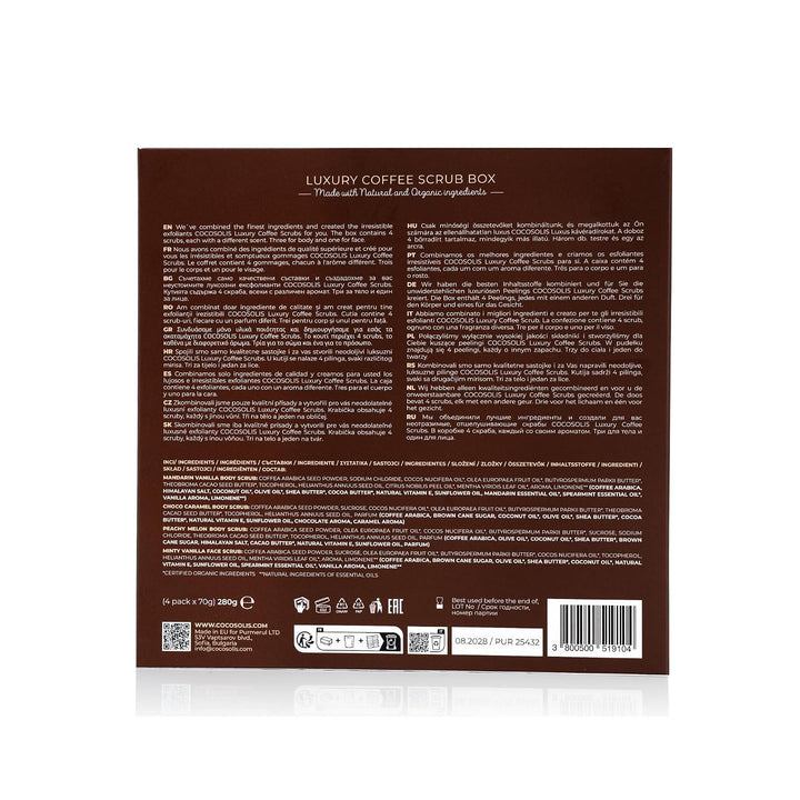 COCOSOLIS SCRUB Kaffee-Body Scrub-Set - ätherische Öle - Das perfekte luxuriöse Geschenkset Frauen -