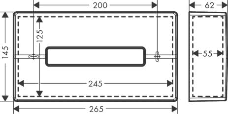 hansgrohe Kosmetiktuchox AddStoris, Taschentuchbox, Mattweiss, Mattweiss