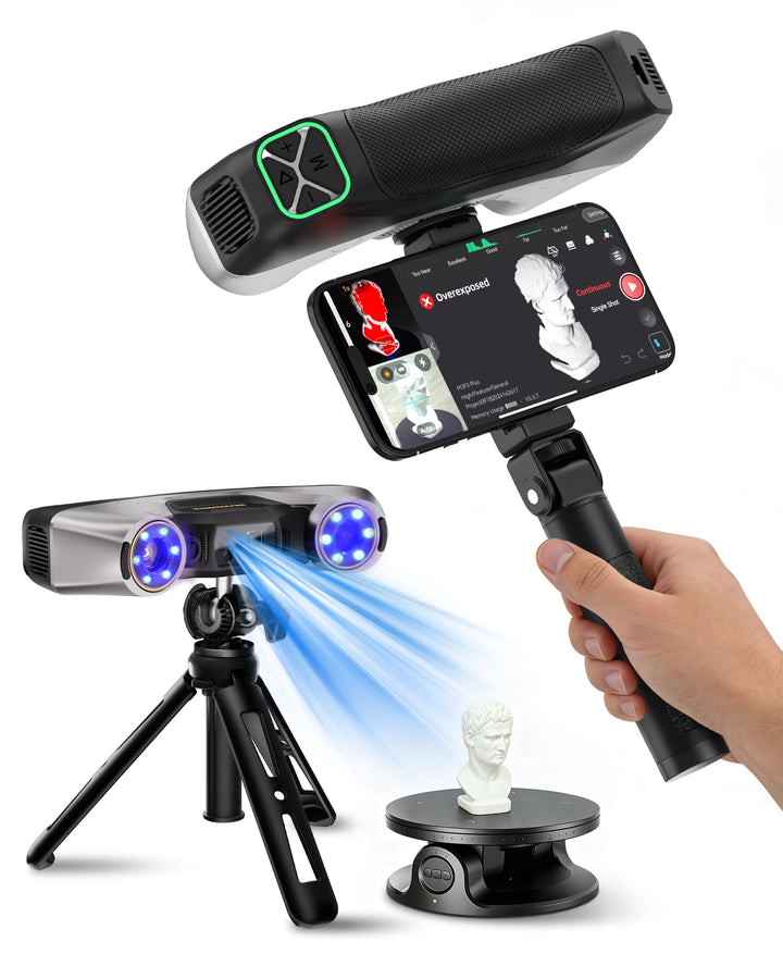 Revopoint MetroY Pro 3D-Scanner für 3D-Druck, 5 Scanmodi, bis zu 0,01 mm Präzision, 34+15+1 industri