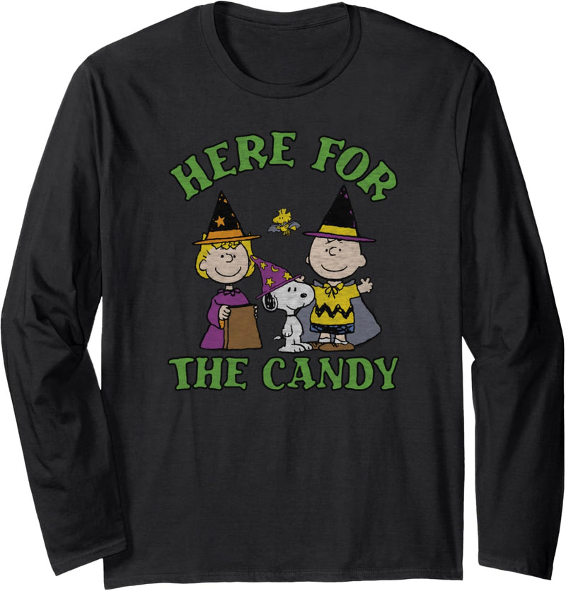 Peanuts Halloween Charlie Sally hier für die Süssigkeiten Langarmshirt