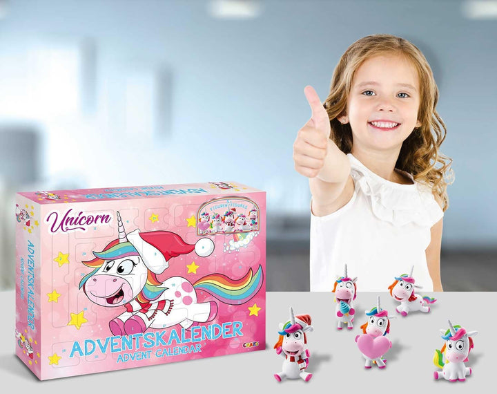 CRAZE UNICORN - Einhorn Adventskalender Kinder, Spielzeug Adventskalender Mädchen mit Einhorn Spielz
