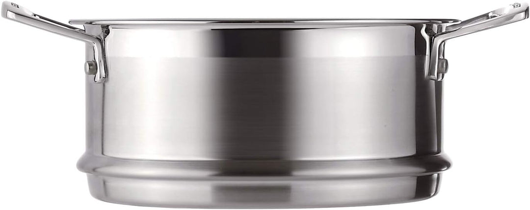 Le Creuset Dämpfeinsatz 3-ply Edelstahl, Ø 20 cm, Für Töpfe mit Ø 20 cm geeignet, Mit Griffen, Silbe