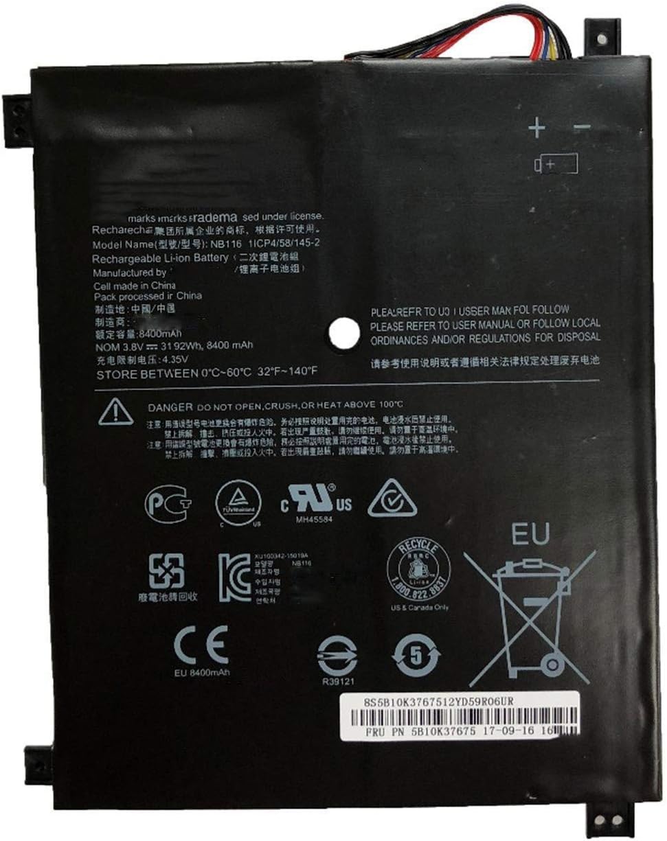 HUBEI NB116 5B10K37675 Austausch der Tablet-Batterie für Lenovo IdeaPad 100S 100S-11IBY 80R2 100S-80