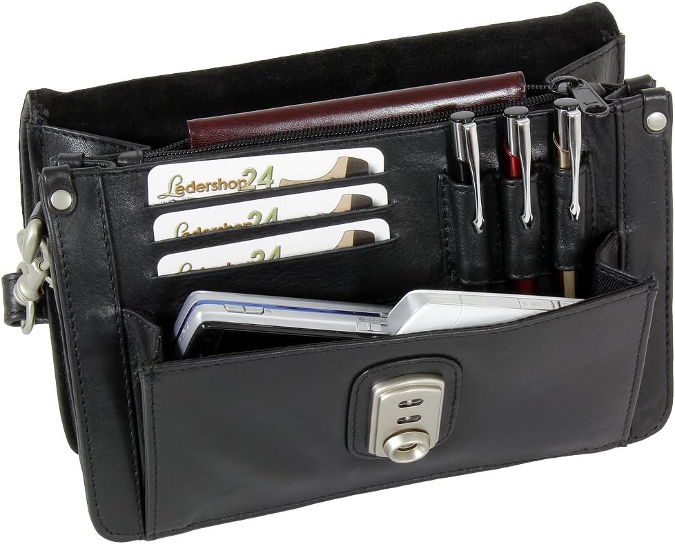 Branco Business Herren Handgelenktasche Herrentasche Tasche schwarz | braun | natur Leder - sehr hoc