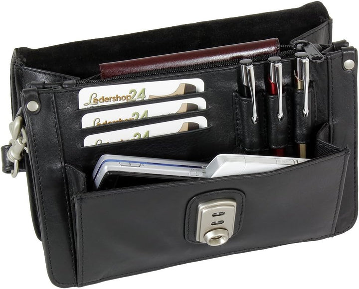 Branco Business Herren Handgelenktasche Herrentasche Tasche schwarz | braun | natur Leder - sehr hoc