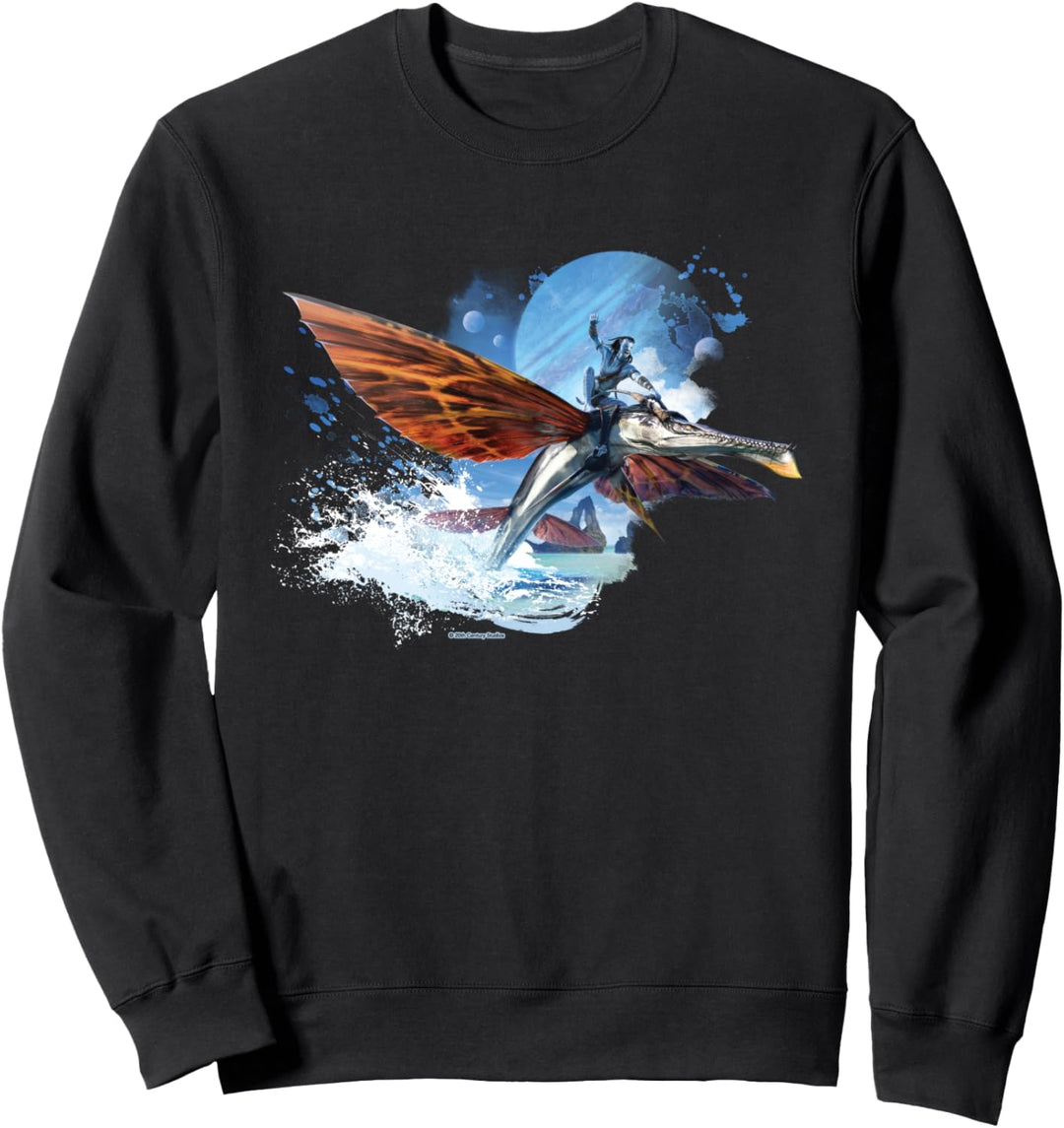 Avatar: The Way of Water Jake Sully Riding Skimwing Painted Sweatshirt