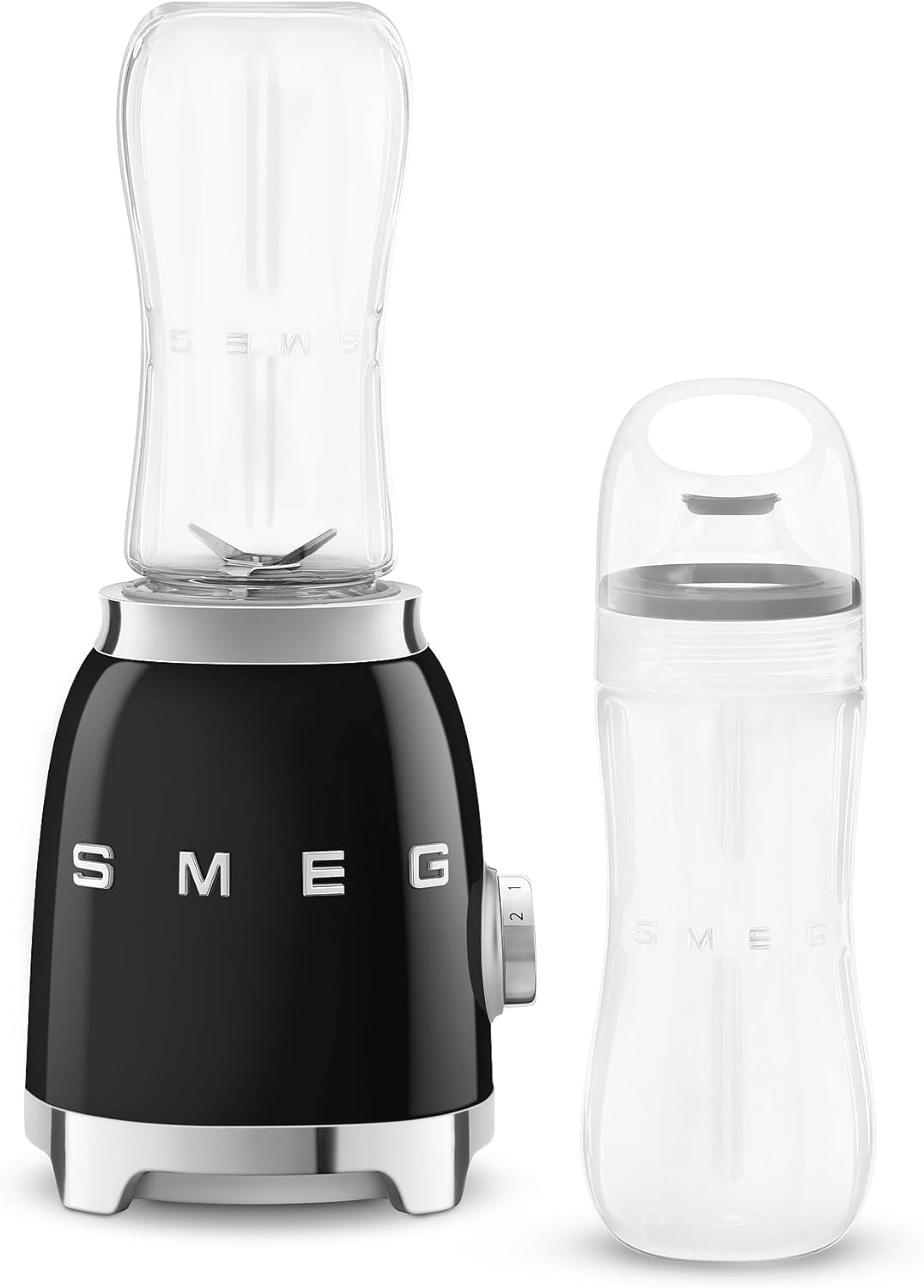 SMEG, Personal Blender PBF01BLEU, 2 Geschwindigkeitsstufen, Doppelklinge aus Edelstahl, 2 x 600 ml F