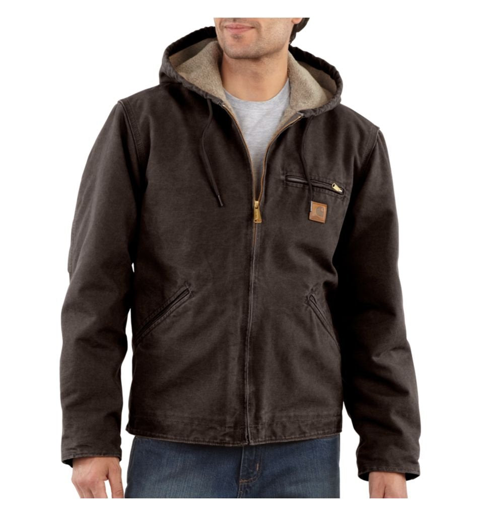 Carhartt Damen Sherpa Lined Sandstone Sierra Jacket Oberbekleidung 3XL Grosse Grössen Tall dunkelbra