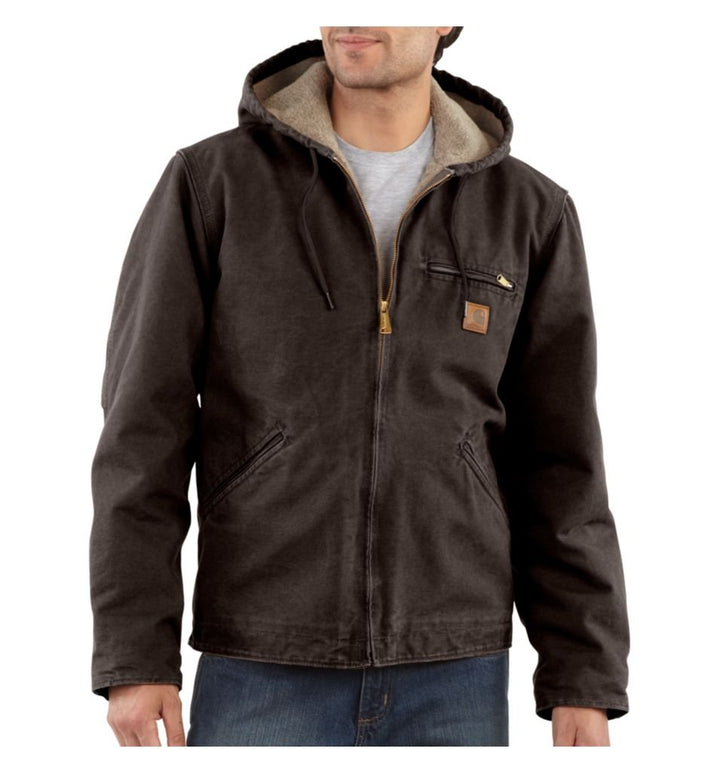 Carhartt Damen Sherpa Lined Sandstone Sierra Jacket Oberbekleidung 3XL Grosse Grössen Tall dunkelbra
