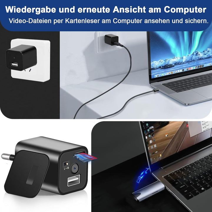 sakalaka Überwachungskamera HD 1080P Mini Kamera Videorekorder mit Bewegungserkennung und Loop-Aufze