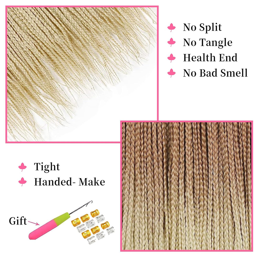Box Crochet Braids Haarverlängerungen 6 Packs 24 Zoll Synthetische Flechtfrisur 22 Stränge/Pack Croc