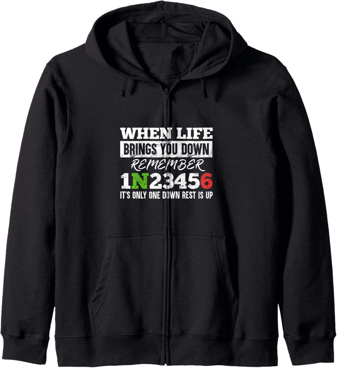 1N23456 Motorrad Schaltung Motorradfahrer Motiv Kapuzenjacke