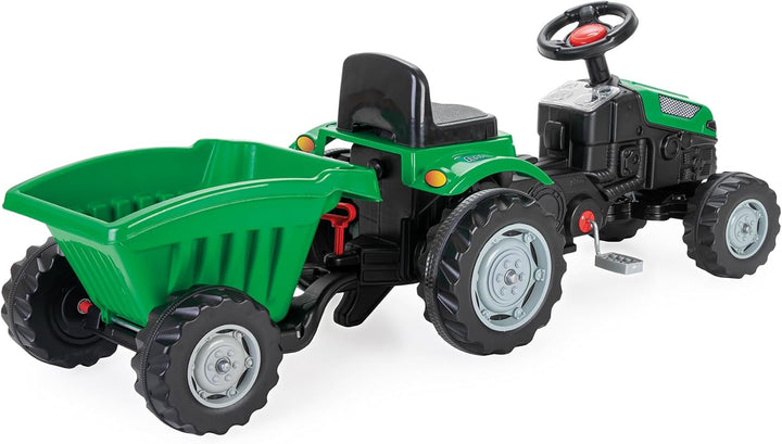 Lemodo Trettraktor ab 3 Jahre | Kinder Traktor in grün| Traktor zum draufsitzen | Kindertraktor mit