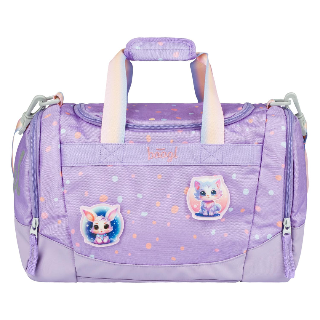 Baagl Sporttasche Mädchen Reisetasche Kinder Schule Reisen - Lieblingstiere | Schwimmtasche Kompakt