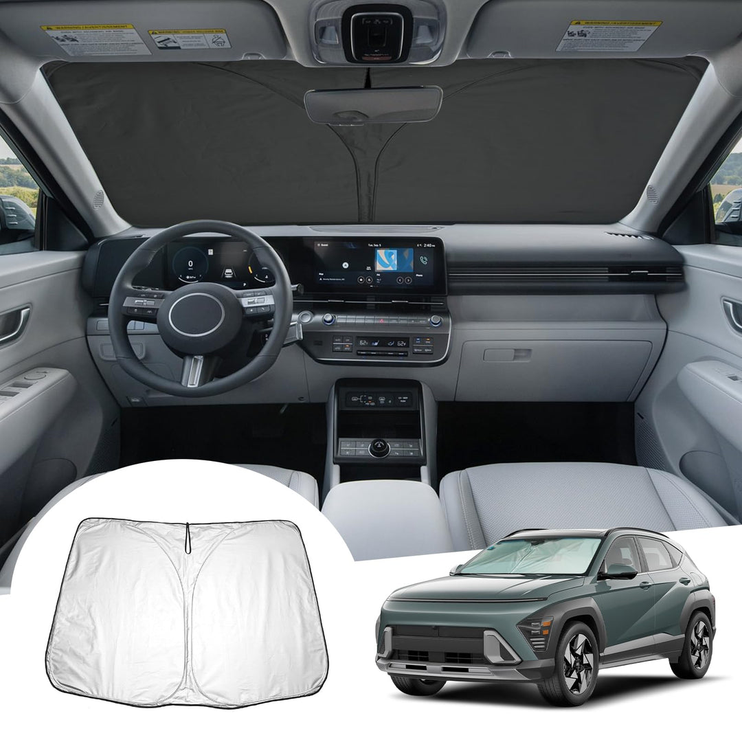 GAFAT Kompatibel mit Hyundai Kona SX2 2024 2025 Sonnenschutz Frontscheibe Innen, Kona SX2 Hybird EV