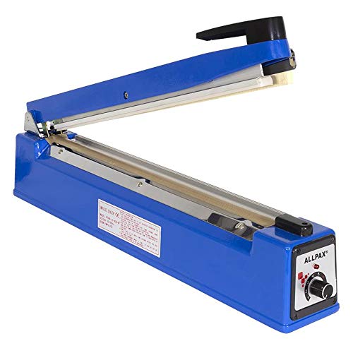 Allpax Tischschweissgerät 400 mm mit Messer - Folienschweissgerät aus massivem Aluminium mit 3 mm Na