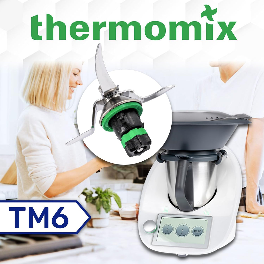 MONTERAL Satz Messer und Dichtungsring für Vorwerk Thermomix TM6 Küchenmaschine - Garantie 10 Jahre