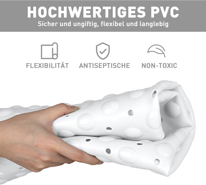Duschmatte rutschfest Eckduschmatte 70 * 70cm, Duscheinlage Dreieckig mit Saugnäpfe für Eckdusche, D