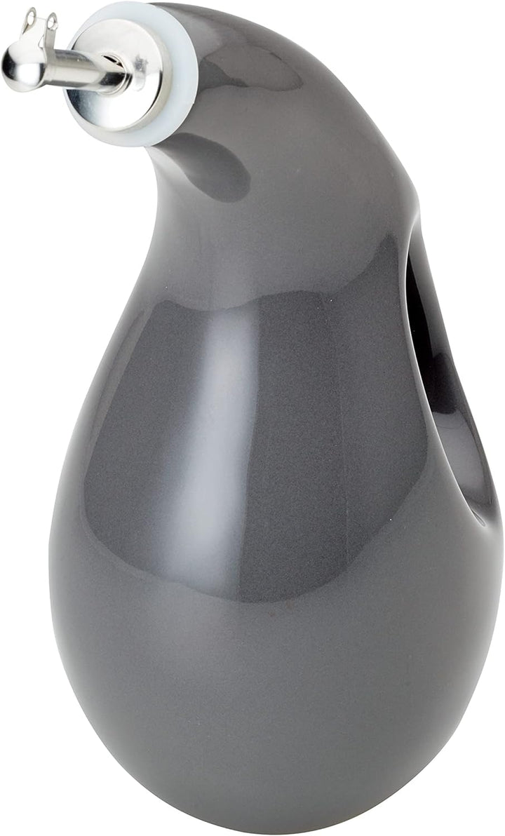 Rachael Ray 48465 EVOO Öl- und Essigspender aus Keramik, mit Ausguss, 680 ml, Dunkelgrau, Dunkelgrau