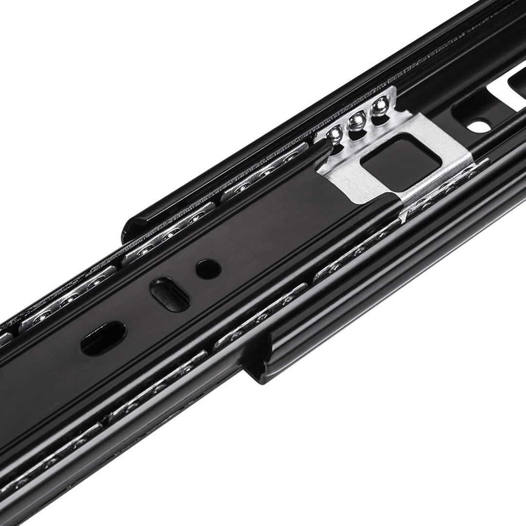 SOTECH 2 Paar (4 Stück) Vollauszüge KV3-45-H45-L750-NF schwarz 750 mm (eingeschoben) Schubladenschie