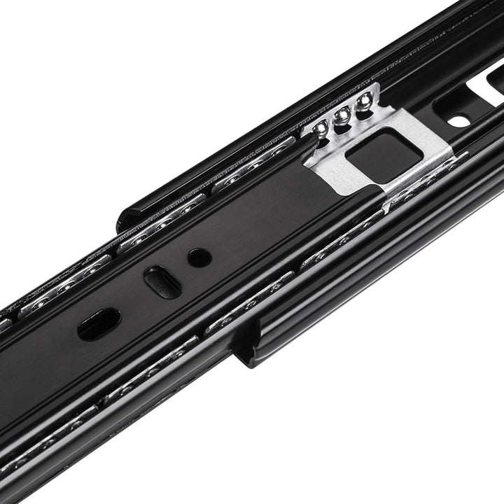 SOTECH 2 Paar (4 Stück) Vollauszüge KV3-45-H45-L600-NF schwarz 600 mm (eingeschoben) Kugelführungen