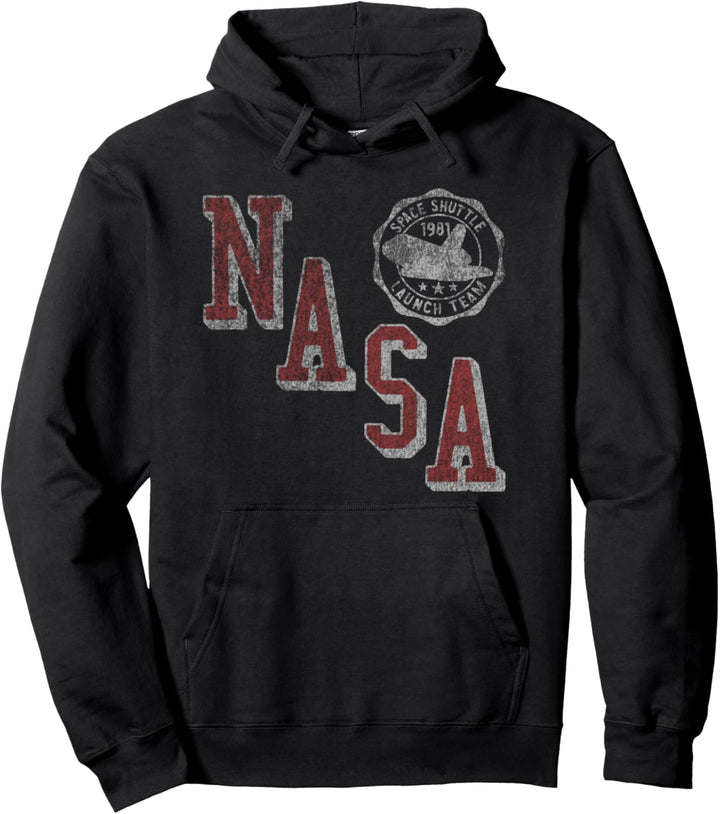 NASA Launch Team Collegiate Letters Vintage Pullover Hoodie