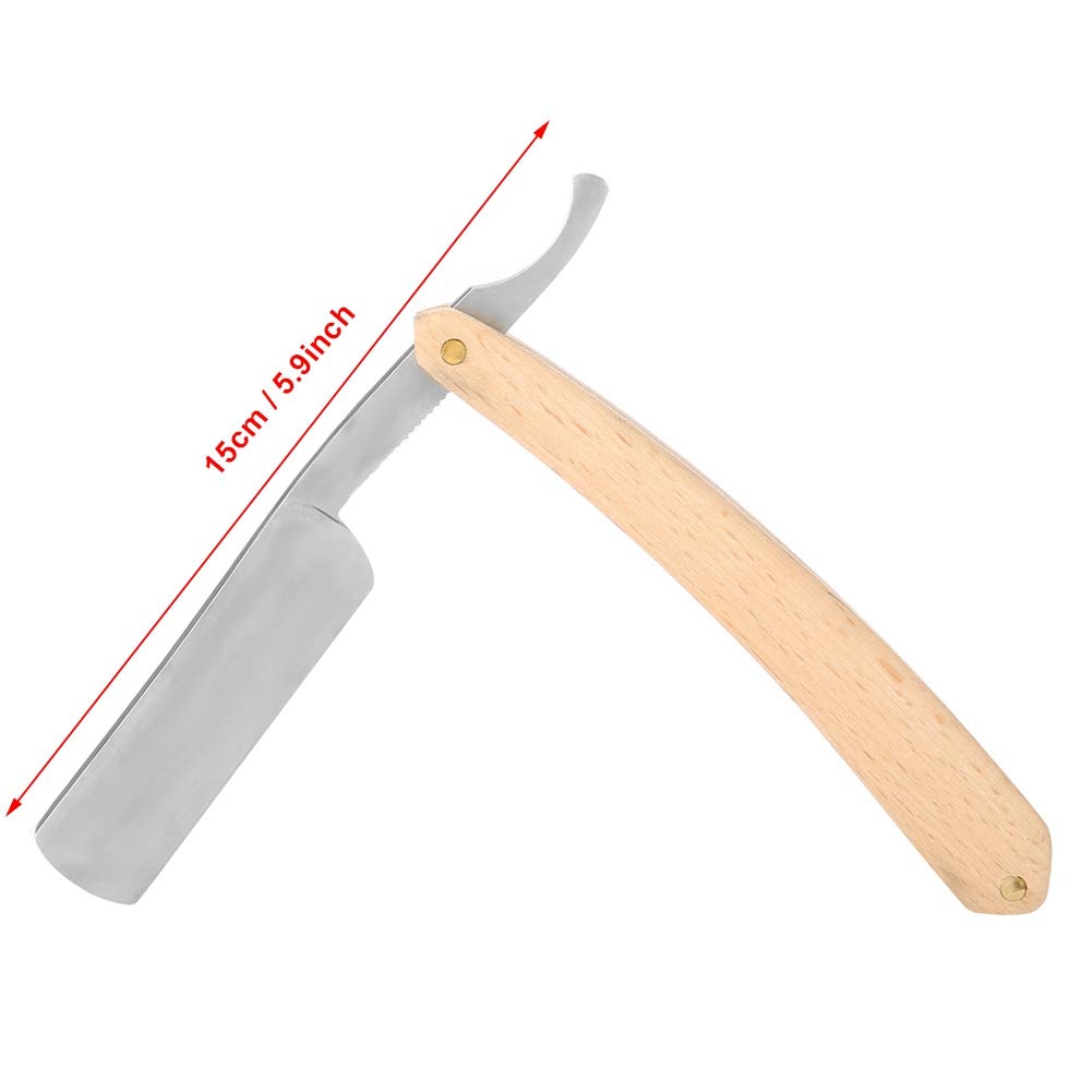 Rasiermesser Set, 3-Teilig – Handrasierer–Rasierpinsel – Rasierspitzer Gürtel – Geschenkbox Aus Holz