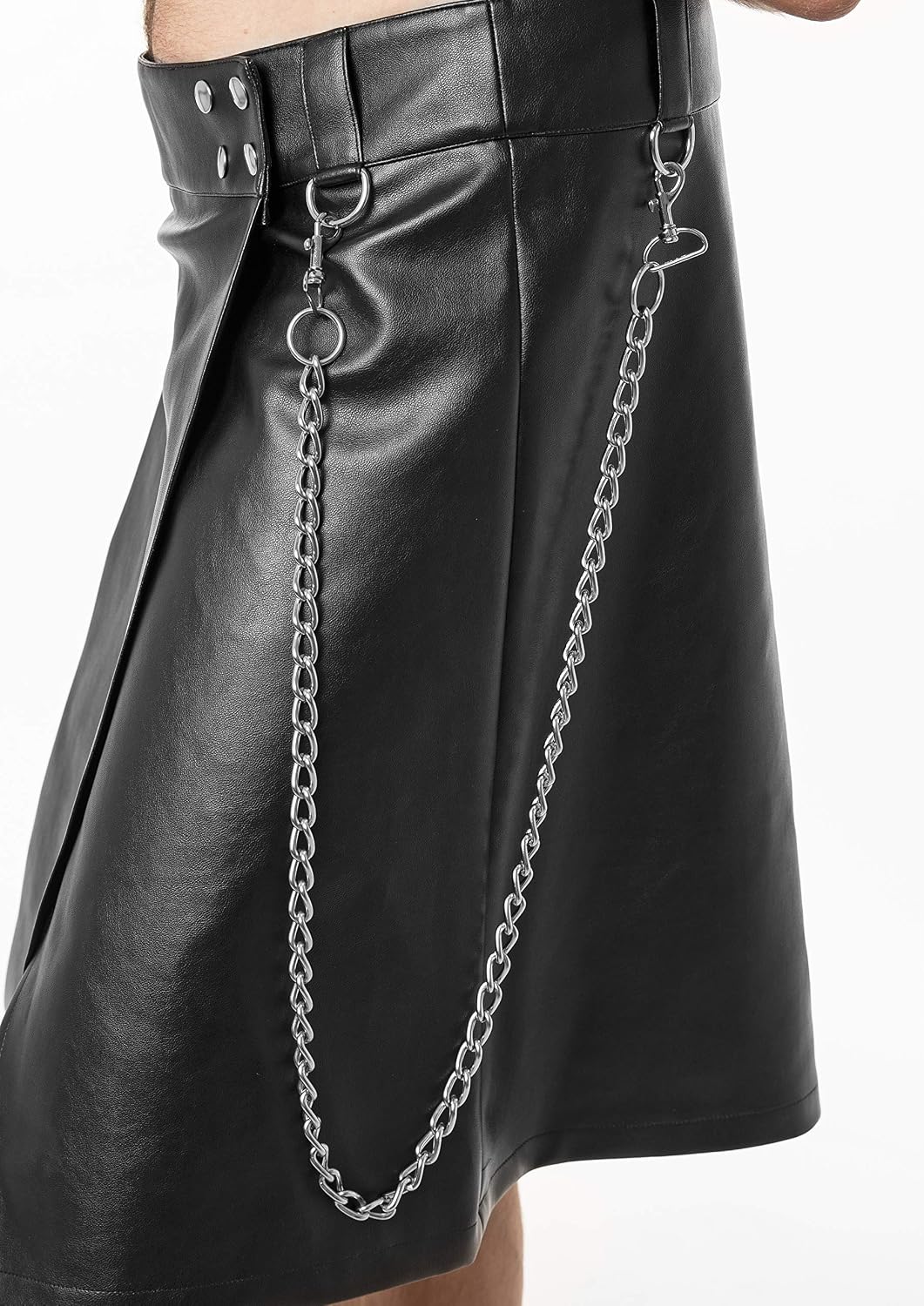 The Black Rose - Herrenrock aus veganem Leder - Model Mason - Kurz - Herrenrock, martialisch, streng
