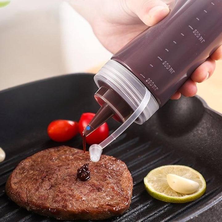 10 Stück Squeeze Flasche 500 ml/16 oz, Plastik Quetschflasche mit Kappen BPA Frei Saucenflasche für
