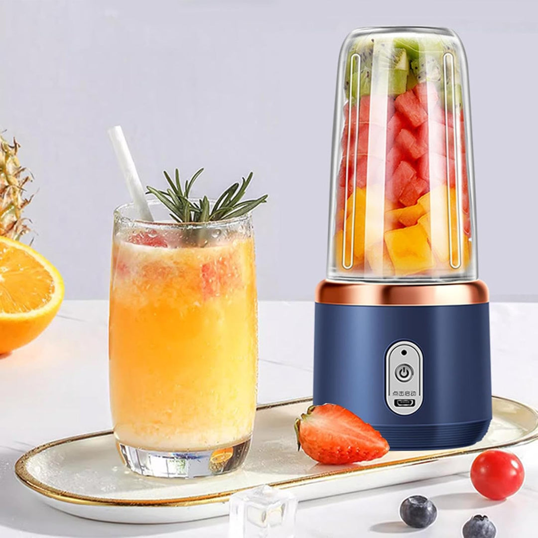Tragbarer Mixer, 400 ml, Milchshake- und Saftmixer, Handmixer für Shakes, Reise-Entsafter, Becher mi